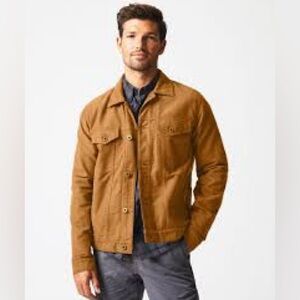 Billy Reid MOLESKIN TUPELO TRUCKER JACKET SIZE SMALL COLOR TOBACCO